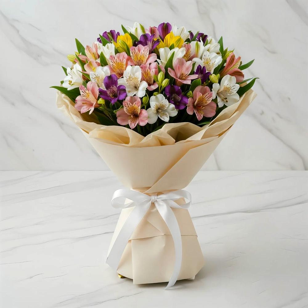 Букет цветов из: Альстромерии в Мещовске