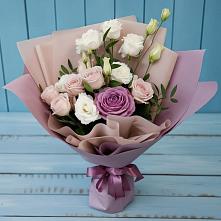 Букет цветов из:  Розы и Лизиантусы #REPLACE_PRED# Мещовске