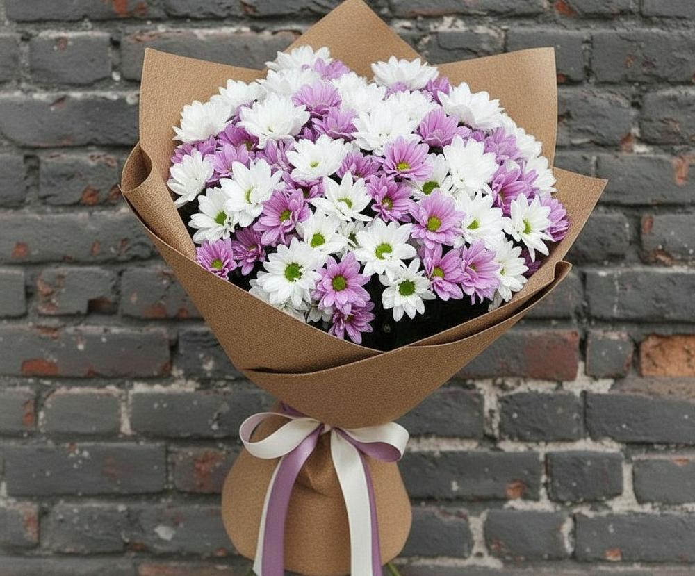 Букет цветов из: Хризантемы в Мещовске