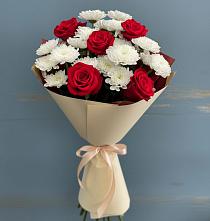 Букет цветов из:  Розы и Хризантемы #REPLACE_PRED# Мещовске