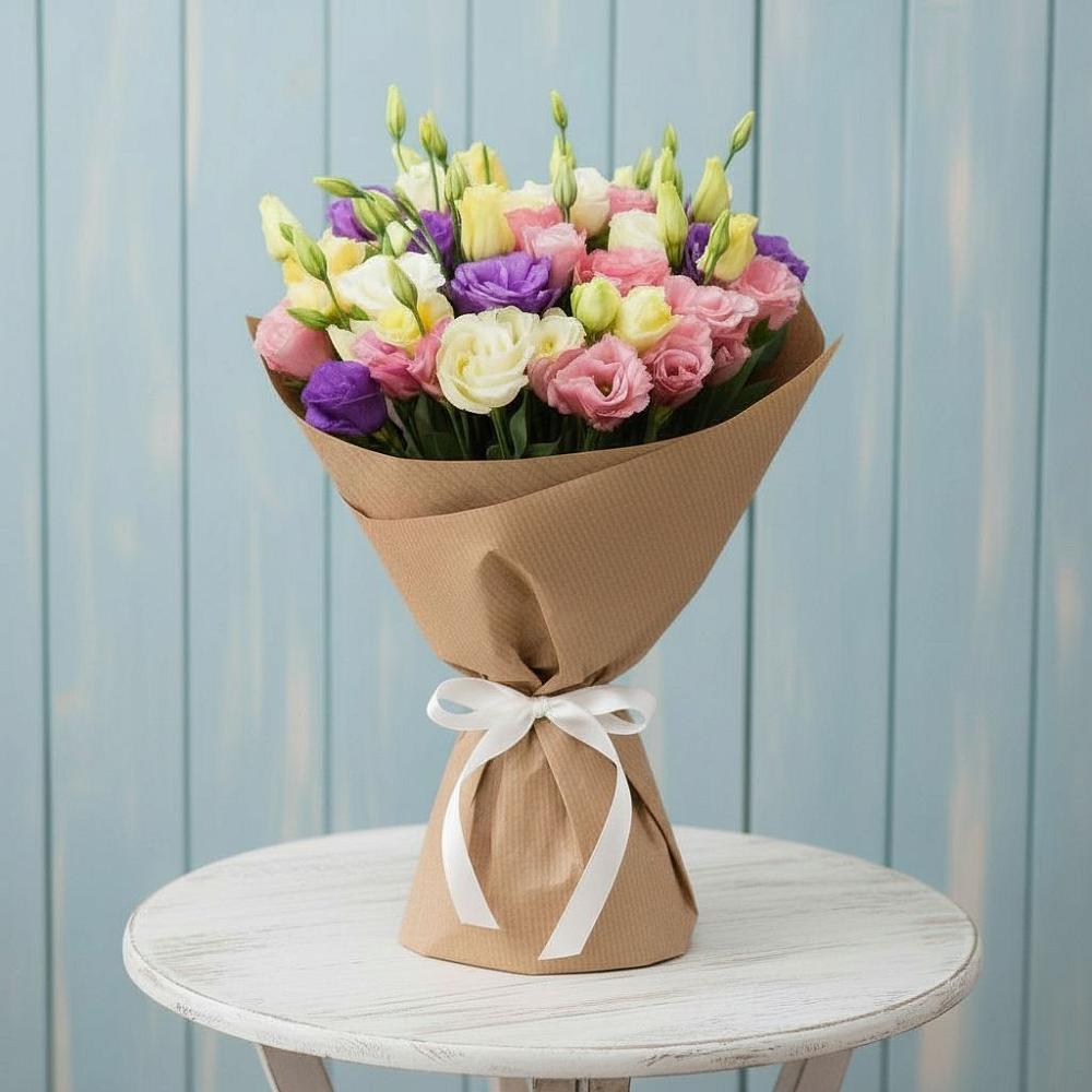 Букет цветов из: Лизиантусы в Мещовске