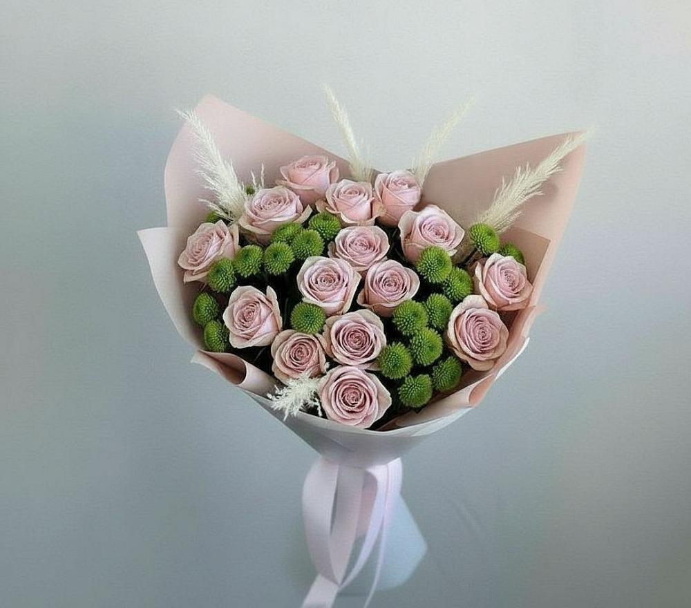 Букет цветов из: Розы и Хризантемы в Мещовске