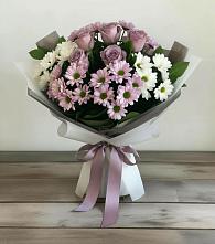 Букет цветов из:  Хризантемы и Розы в Мещовске