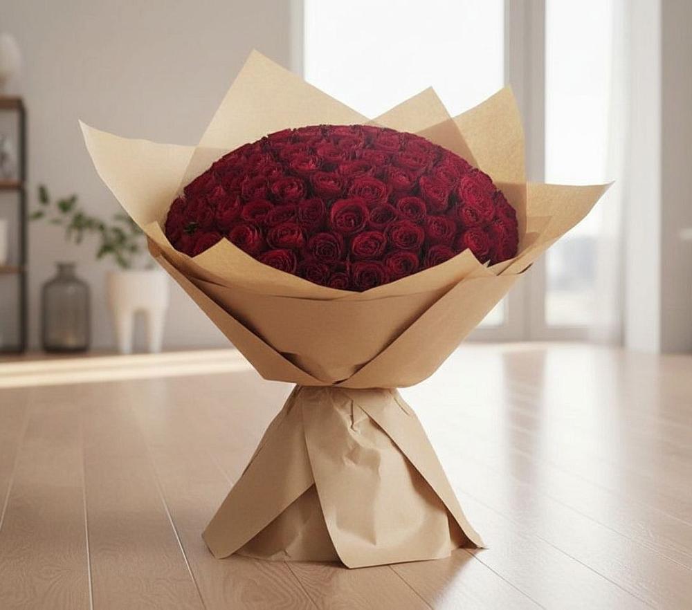 Букет 101 Красная роза в Мещовске