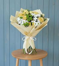 Букет цветов из:  Хризантемы и Розы в Мещовске