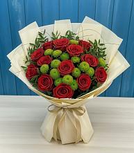 Букет цветов из:  Розы и Хризантемы в Мещовске