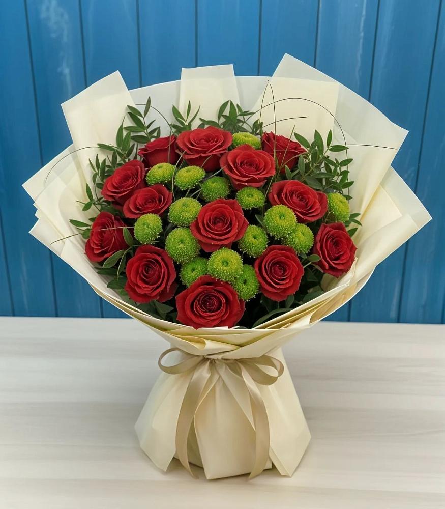 Букет цветов из: Розы и Хризантемы в Мещовске