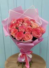 Букет 15 Розовых роз Равель в Мещовске