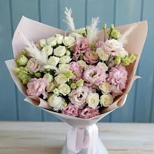 Букет цветов из:  Альстромерии и Розы в Мещовске